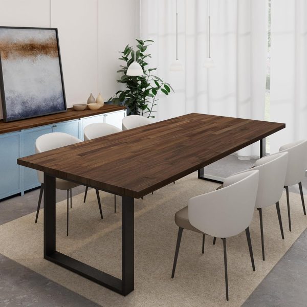 Dark Walnut Stained Acacia Butcher Block Table Top China Manufacturer Supplier - Image 4