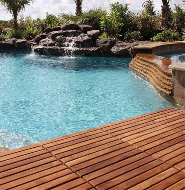 Interlocking Flooring Tiles in Solid Teak Wood Oiled Finish Set of 10 - Image 6