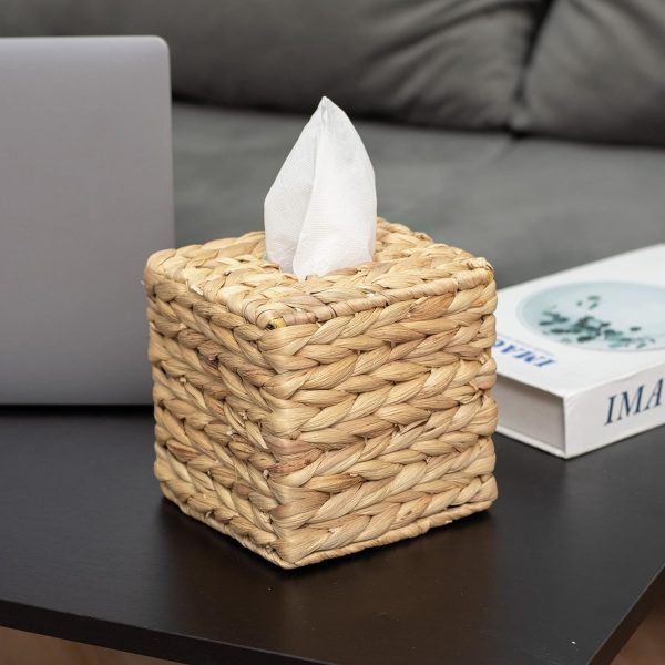 Water Hyacinth Tissue Box Holder Tissues Cube Box Cover China Factory - Image 4