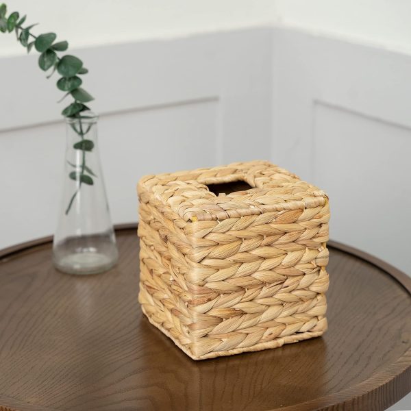 Water Hyacinth Tissue Box Holder Tissues Cube Box Cover China Factory - Image 3