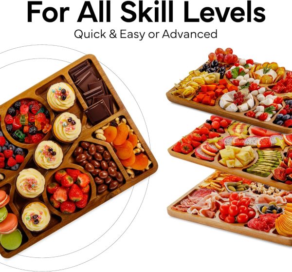 2-in-1 Bamboo Charcuterie Board With Lid Bamboo Cheese Server For Entertaining And Travel Bamboo Products Manufacturer - Image 3