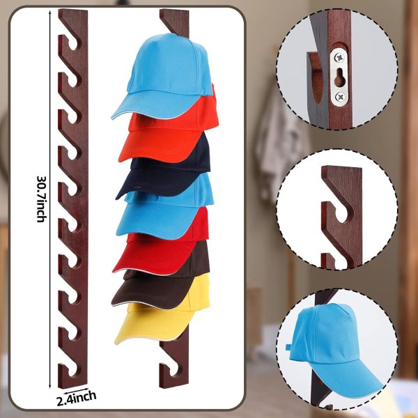 3 Pack Wooden Hat Rack For Baseball Cap Wall Mount Hat Racks Vertical Cap Display Holder Eco-friendly Bamboo Wooden Homeware Supplier - Image 6