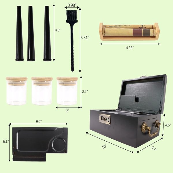 Bamboo Box With Combination Lock Large Storage Stash Box Eco-friendly Bamboo Wooden Product Supplier - Image 2