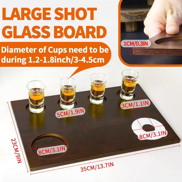 Wooden Large Shot Glasses Serving Tray Holder Wooden Bar Display Case Storage Bamboo Products Manufacturer - Image 6