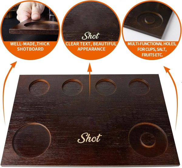 Wooden Large Shot Glasses Serving Tray Holder Wooden Bar Display Case Storage Bamboo Products Manufacturer - Image 3
