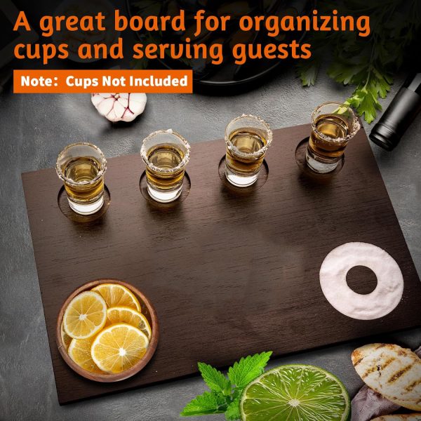 Wooden Large Shot Glasses Serving Tray Holder Wooden Bar Display Case Storage Bamboo Products Manufacturer - Image 2