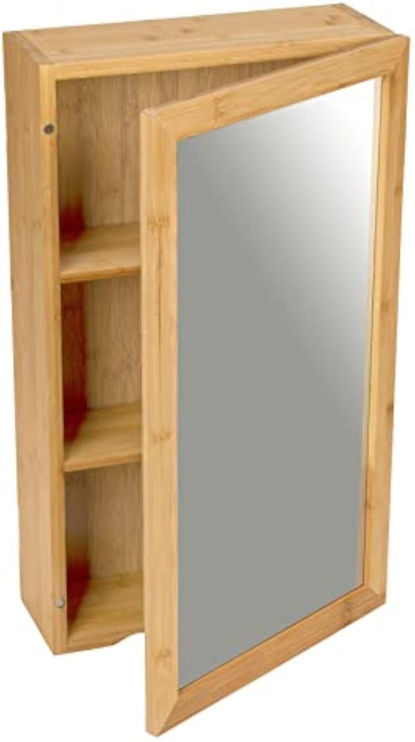 Lockable Bamboo Medicine Cabinet Wall Mounted Lockable Wall Mounted First Aid Box Bamboo Products Manufacturer - Image 8