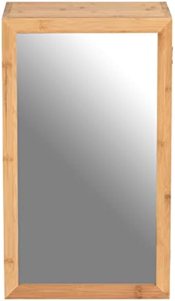 Lockable Bamboo Medicine Cabinet Wall Mounted Lockable Wall Mounted First Aid Box Bamboo Products Manufacturer - Image 4