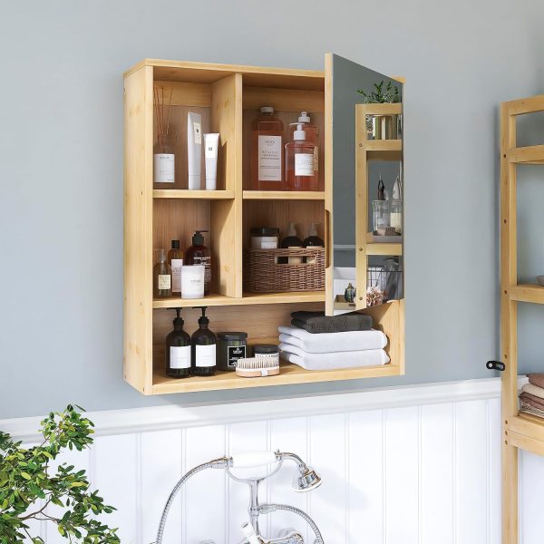 Bamboo Bathroom Mirror Cabinet Wall Mounted Bamboo Space Saver Medicine Cabinet Bamboo Products Manufacturer - Image 5
