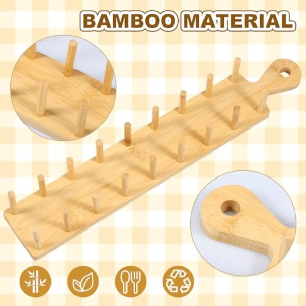 Bamboo Taco Tray with Tong Rectangular Taco Holder Tacos Kitchen Serving Display Rack Bamboo Kitchenware Products Manufacturer - Image 5