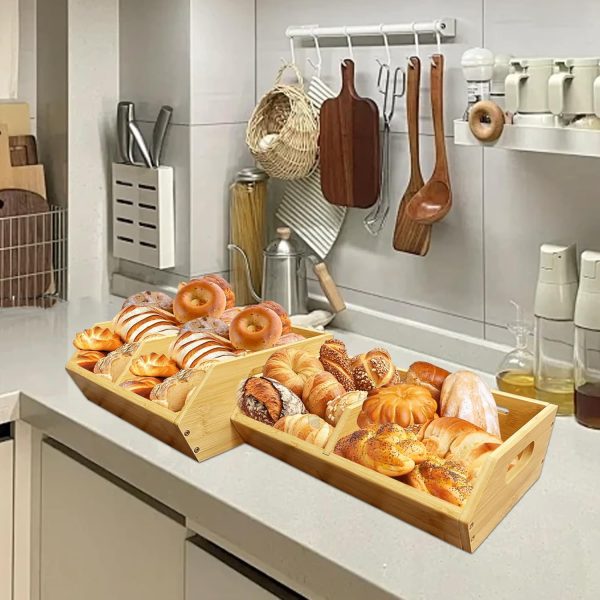 Bamboo Stackable Vegetable Storage Bins Durable Food Grade Easy Clean Multi Purpose Basket Bamboo Wooden Products Manufacturer - Image 5