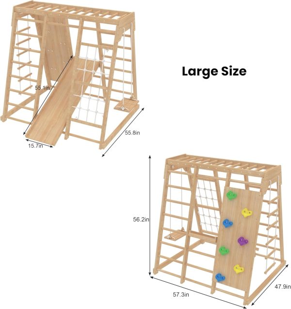 Montessori Wooden Climbing Gym Indoor Playground Jungle Gym Bamboo Wooden Products Manufacturer - Image 5