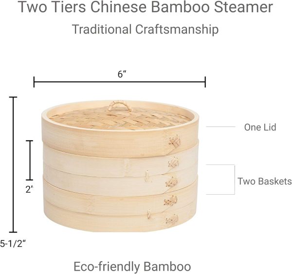 Bamboo Steamer Basket Handmade Traditional Healthy Cooking Dumpling Steamer Bamboo Wooden Products Manufacturer - Image 4
