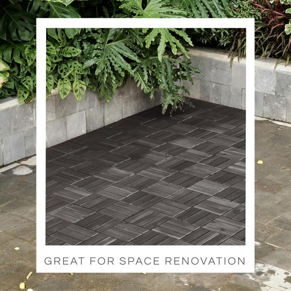 10 Pcs Interlocking Deck Tiles Acacia Wood Waterproof Patio Flooring Balcony Backyard Outdoor Indoor All Weather Non Slip Surface Bamboo Wooden Products Manufacturer - Image 6