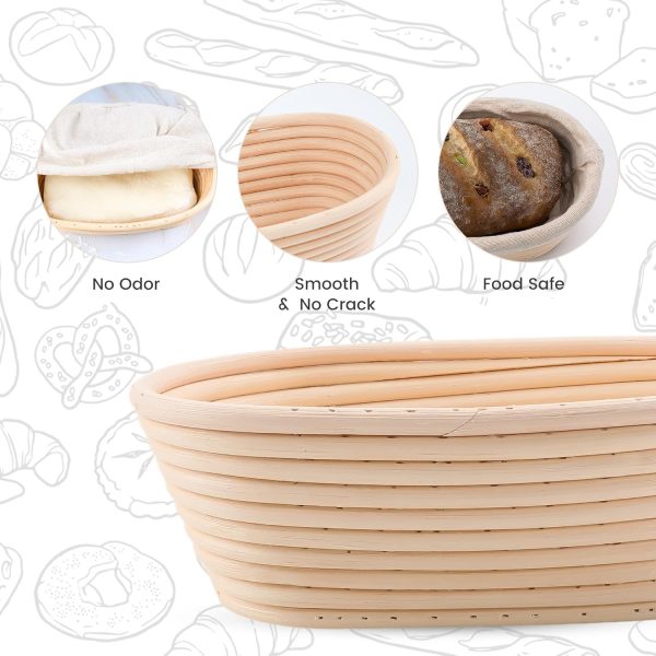 Bread Proofing Baskets Set of 2 Oval Shaped Bread Proofing Baskets Set Bamboo Wooden Products Manufacturer - Image 3