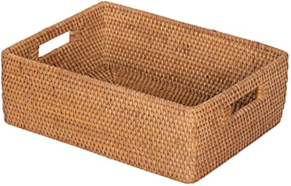 Laguna Rattan Shelf and Basket Wicker Storage Basket Organization Decorative Box with Cut-Out Handles Bamboo Wooden Products Manufacturer - Image 7