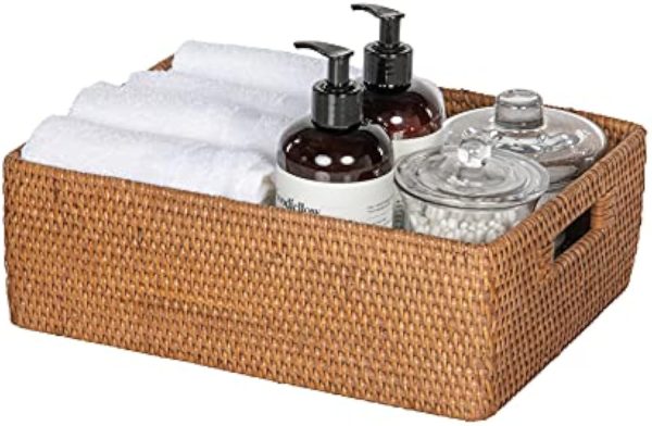 Laguna Rattan Shelf and Basket Wicker Storage Basket Organization Decorative Box with Cut-Out Handles Bamboo Wooden Products Manufacturer - Image 5