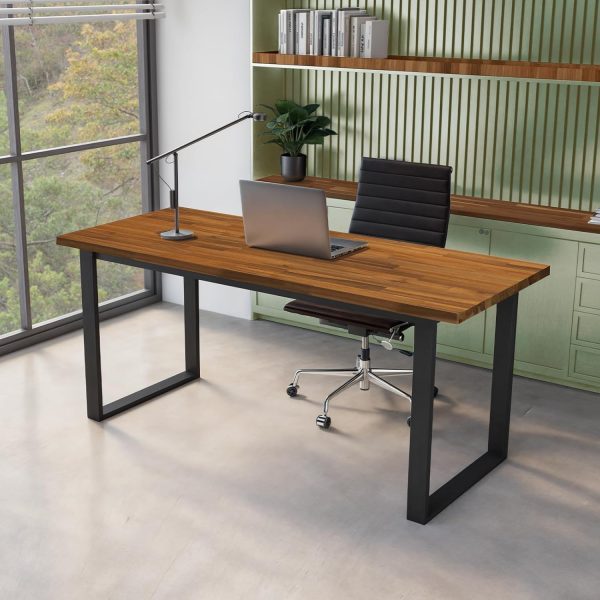 Solid Wood Teak Stained Acacia Table Elegant Durable Hardwood Countertop Table Top Bamboo Wooden Products Manufacturer - Image 4
