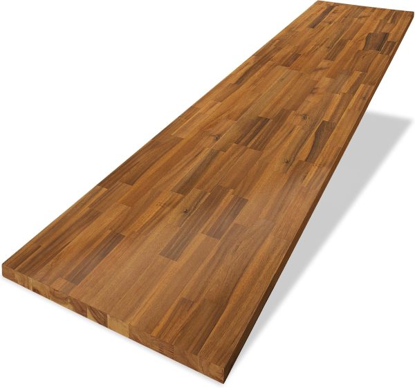 Solid Wood Teak Stained Acacia Table Elegant Durable Hardwood Countertop Table Top Bamboo Wooden Products Manufacturer