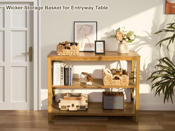 Scalloped Edge Wicker Basket Bamboo Hand-woven Rattan Baskets With Built-in Handles Water Hyacinth Basket Wooden Products Manufacturer - Image 4
