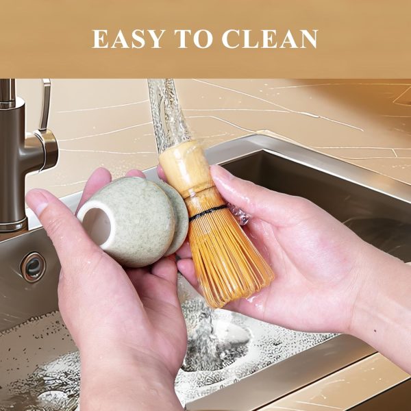 Matcha Making Kit Whisk Bamboo Scoop Powder Starter Sifter Spoon Tea Tools - Image 2