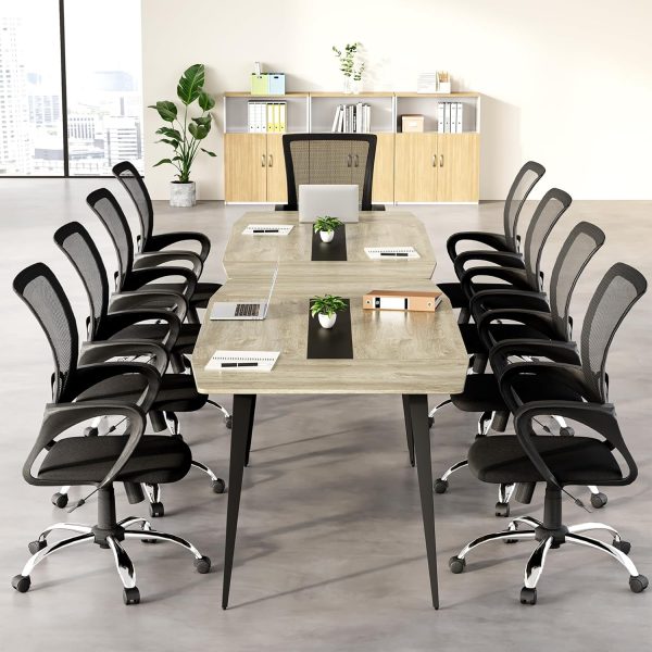 Meeting Room Conference Table for Small Businesses Boat Shaped Meeting Seminar Boardroom Table 6 FT Conference Room Table - Image 2