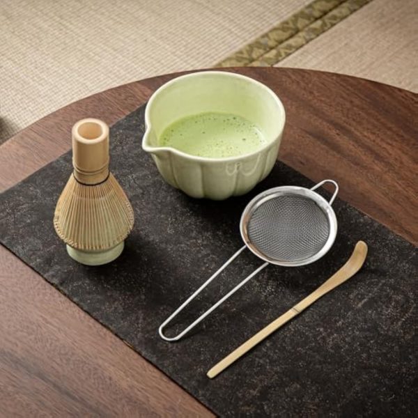 Matcha Bowl and Whisk Set with Bamboo Scoop Sifter Chasen Holder 5 Pcs Matcha Kit for Beginners and Tea Ceremony Matcha Lovers China Products Manufacturer - Image 4