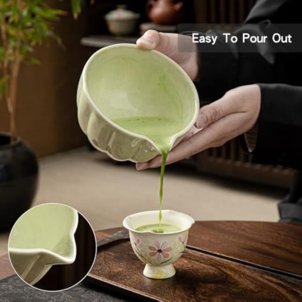 Matcha Bowl and Whisk Set with Bamboo Scoop Sifter Chasen Holder 5 Pcs Matcha Kit for Beginners and Tea Ceremony Matcha Lovers China Products Manufacturer - Image 3