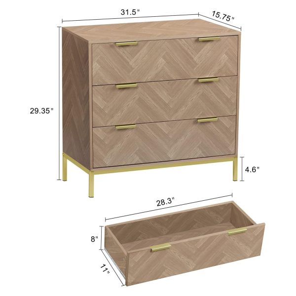 3 Drawer Chest Dresser Space Saving Bedroom Living Room Furniture Storage - Image 2