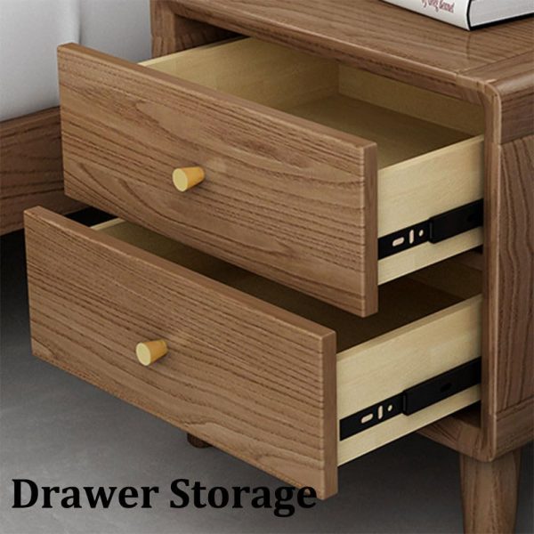 Bedside Cabinet Eco Friendly Material Quiet Drawer Operation for Bedroom Nightstand Sturdy Bedside Cabinet Shelf Bedside Cabinet - Image 3