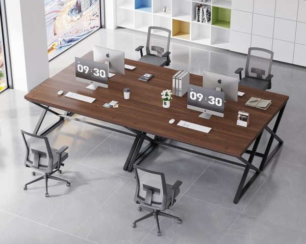 Stylish Work Desk for Home Office Writing Study Desk for Writers Gaming Laptop Workstation Executive Computer Table - Image 6