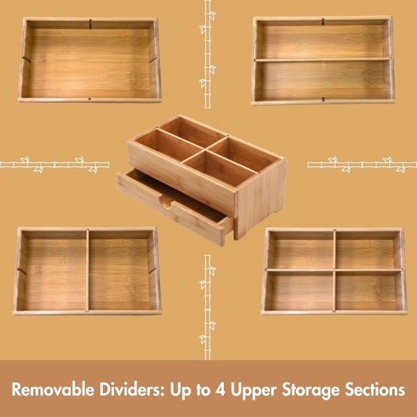 Natural Bamboo Makeup Organizer with Removable Drawer Compact Wooden Storage Box for Cosmetics Jewelry and Personal Items China Products Manufacturer - Image 6