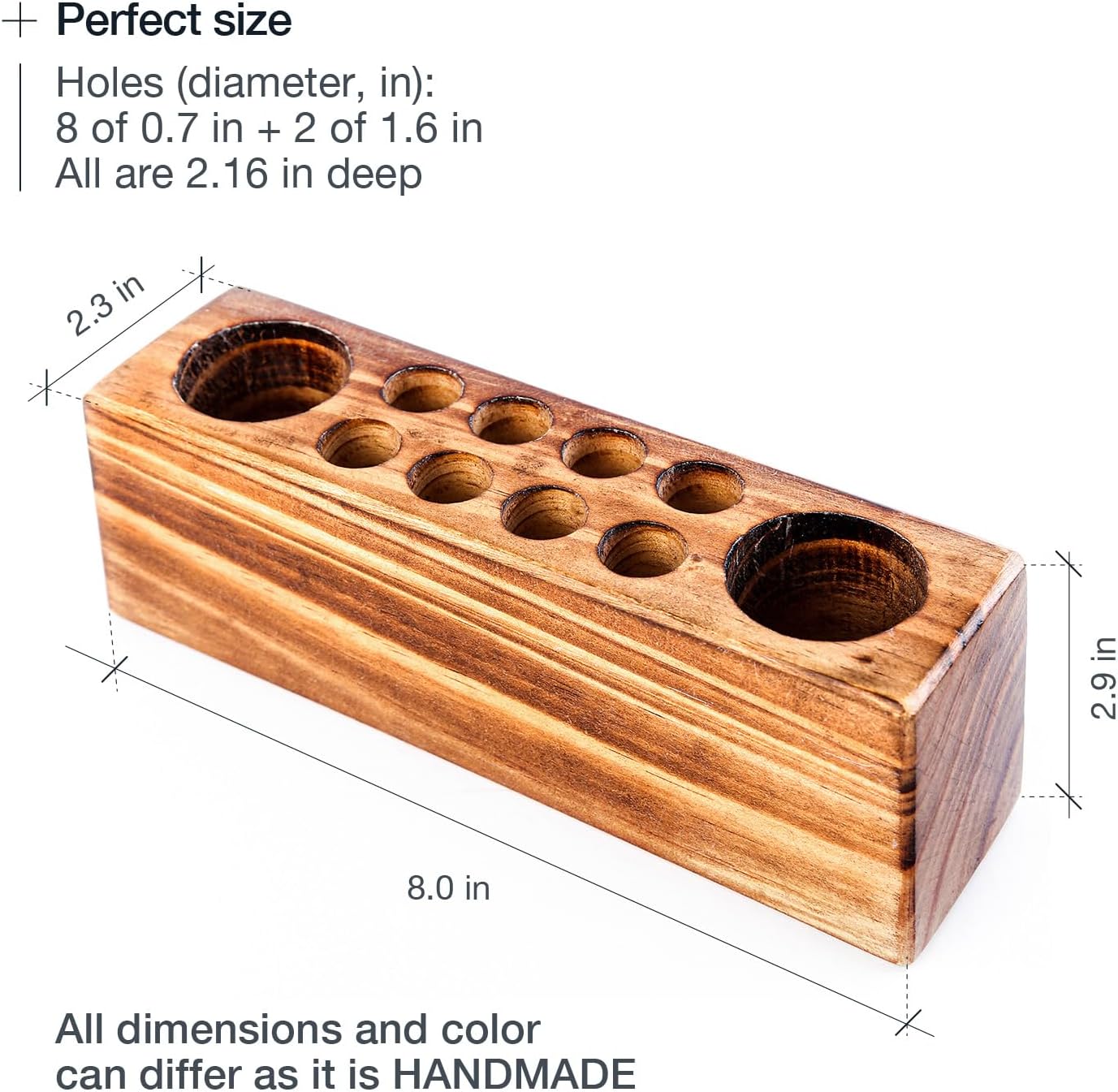 Solid Pine Wood Pen Holder for Desk – Rustic Wooden Pencil Organizer Cup for Fountain Pens and Office Accessories – Natural Desktop Organizer for Home or Office China Products Manufacturer - Image 3