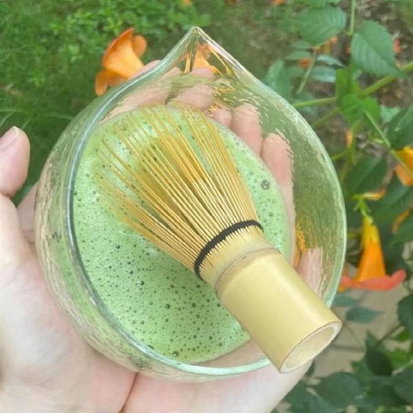 Bamboo Matcha Whisk Chasen Matcha Stirrer Natural Bamboo Material Flexible Bristles Prevent Clumping Suitable for Daily Use - Image 4