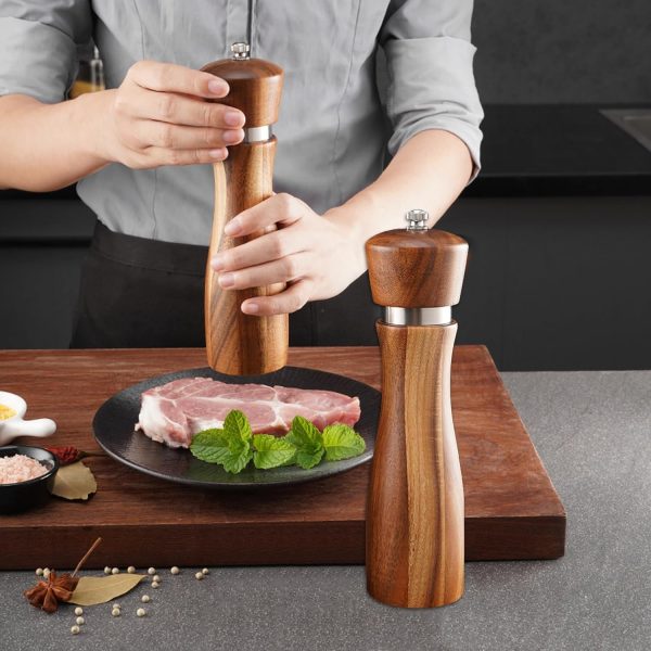 Manual Salt and Pepper Grinding Machine Kitchen Tool with Adjustable Coarseness for Cooking Seasoning China Factory - Image 2