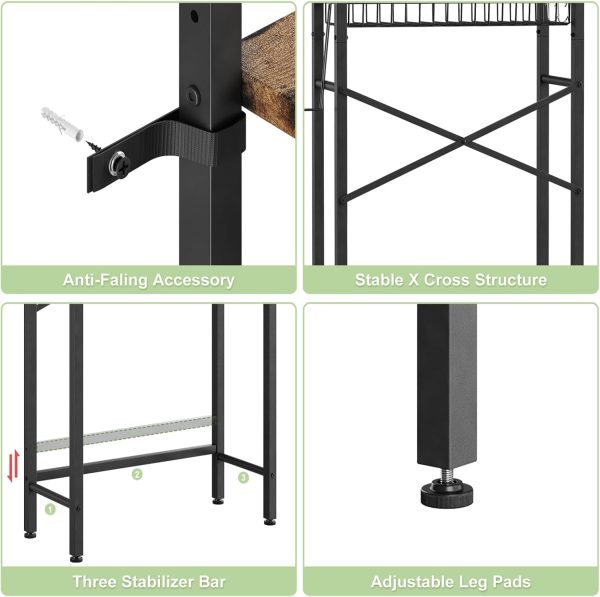 4 Tier Bathroom Organizer Shelf Over Toilet with Adjustable Shelf Space Saving for Shampoo Towel Storage China Factory - Image 6