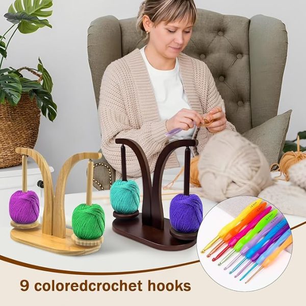 Wood Magnetic Yarn Holder for Crocheting Knitting China Factory - Image 7