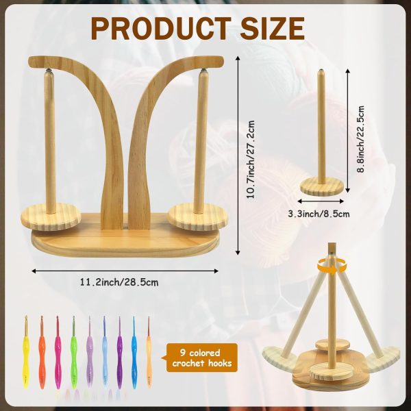 Wood Magnetic Yarn Holder for Crocheting Knitting China Factory - Image 6