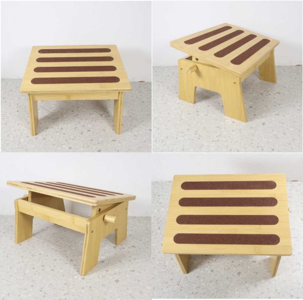 Bamboo Home Office Adjustable Foot Rest for Under Desk Supports Foot Comfort Reduces Leg Pressure China Supplier - Image 6