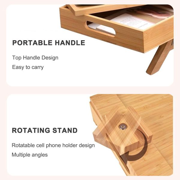 Bamboo Sofa Arm Tray Adjustable Size Fits Most Sofa Arms Convenient for Snacking Watching TV for Daily Use China Factory - Image 6