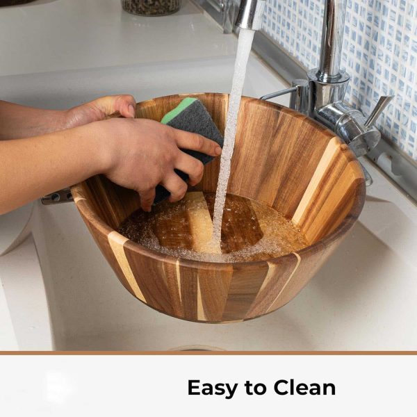 3 Piece Multi Size Reusable Wooden Salad Bowl Set China Factory - Image 7