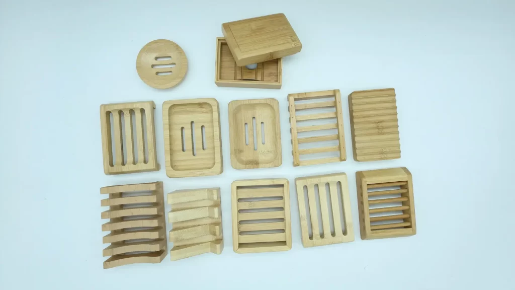 Bamboo soap dish