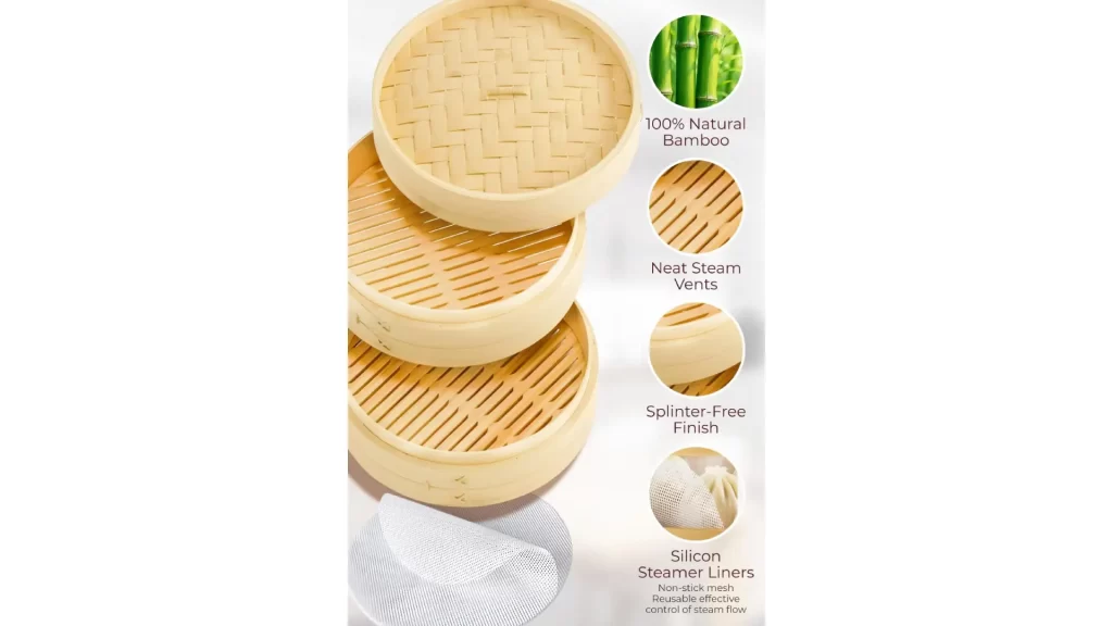 Natural bamboo material for bamboo steamer basket