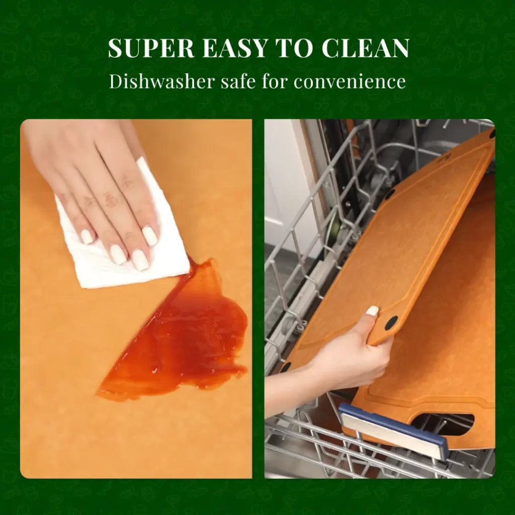 how to clean wood fiber cutting board