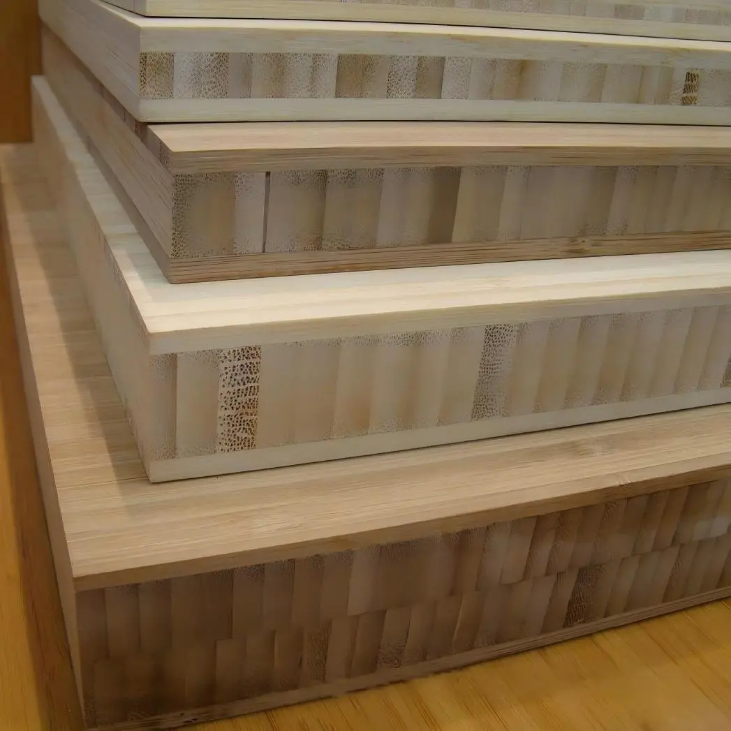 I-structure bamboo panel with engineered vertical core for thick applications