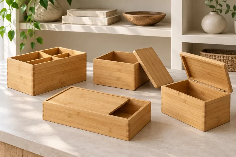 bamboo storage boxes types and lids